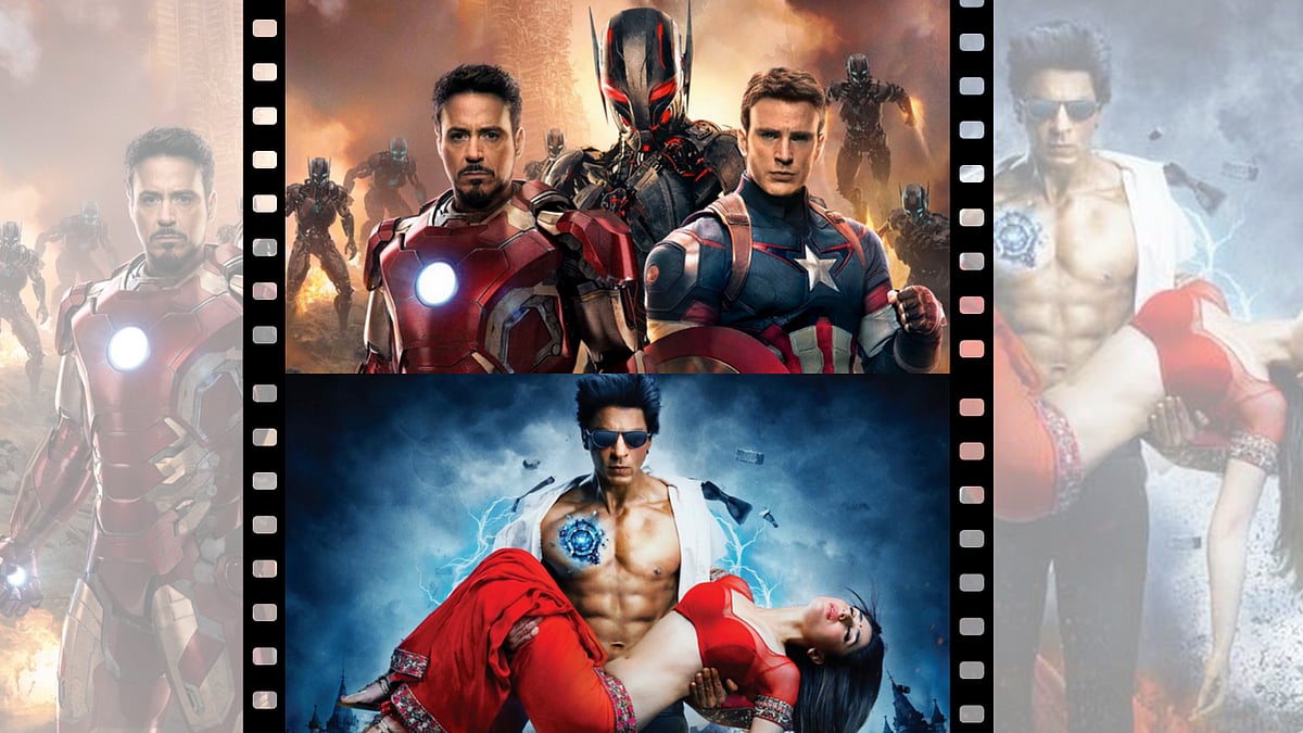 Hollywood’s giving Bollywood some serious competition! (Promotional material from Avengers: The Age of Ultron and Ra One, 2011)
