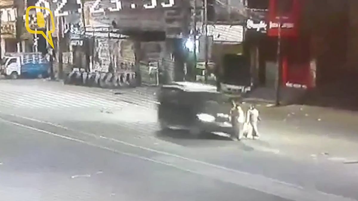 Shocking accident footage caught on CCTV.