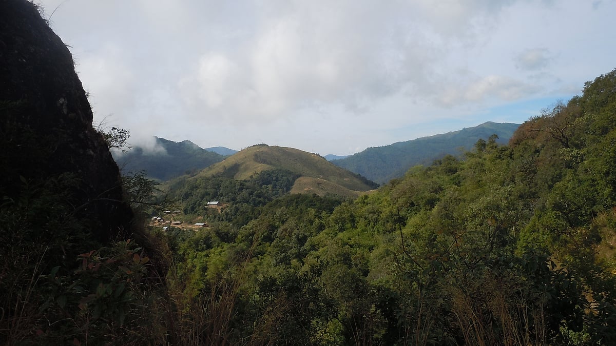 A view of the first Burmese village that comes to sight from the edge of&nbsp;Kotal Khunthak. (Photo: Maitreyee Handique)
