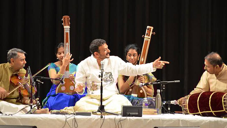 TM Krishna performing at a concert. (Courtesy: <a href="https://www.facebook.com/tmkrishna/timeline">TM Krishna’s Facebook Page</a>)