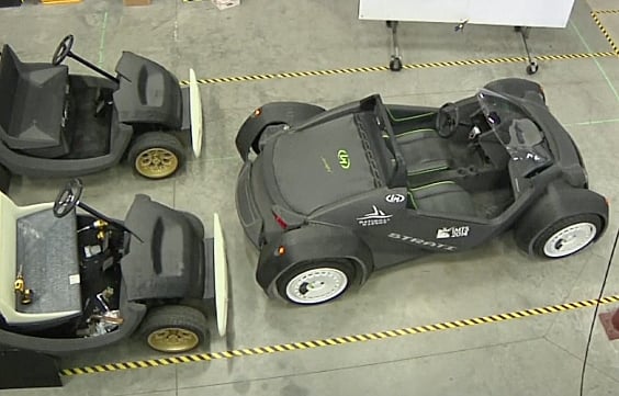 World’s first 3D printed car. (Photo: AP screengrab)