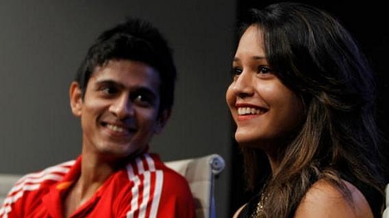 Dipika Pallikal with Saurav Ghosal (Photo: @DipikaPallikal via Twitter)