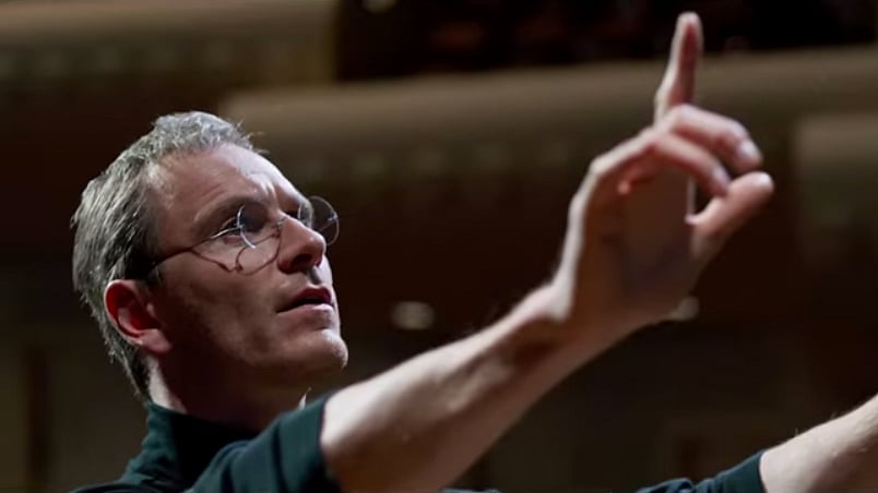 Michael Fassbender in and as <i>Steve Jobs</i> (Photo: <a href="https://www.youtube.com/watch?v=aEr6K1bwIVs">YouTube/Universal Pictures</a>)