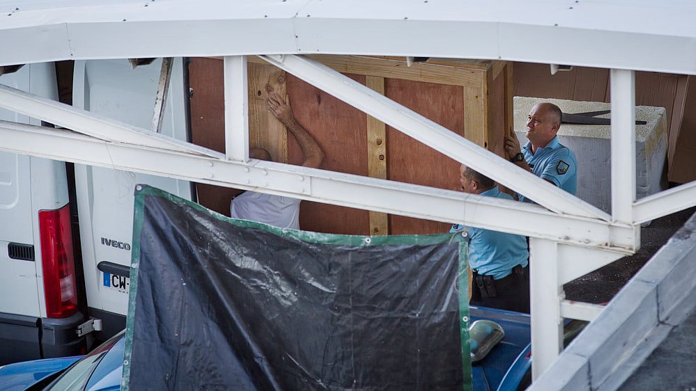 A wooden box containing the wing part possibly from the missing plane&nbsp;MH 370. (Photo: AP)
