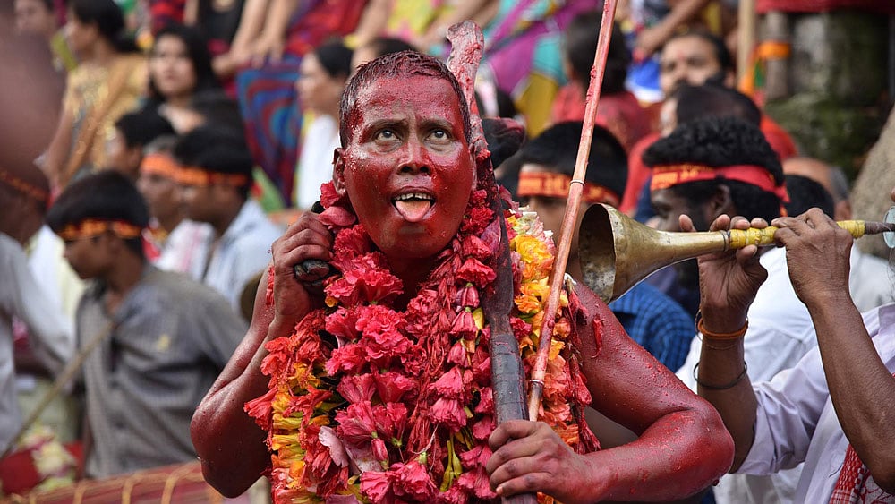 A Dheoda performs during the festival. (Photo: Anjana Dutta)