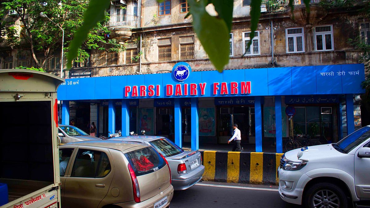 The iconic Parsi Diary Farm on Princess Street, Mumbai