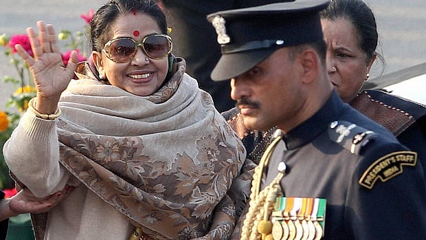 File image of President Mukherjee’s wife Suvra Mukherjee who passed away earlier today. (PTI Photo)