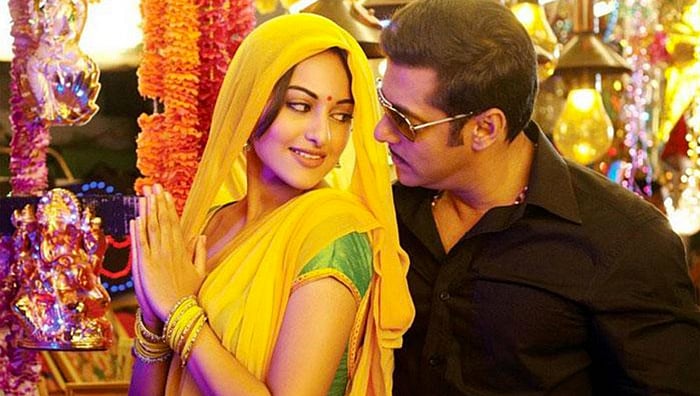 Sonakshi Sinha and Salman Khan in a scene from <i>Dabangg.</i>