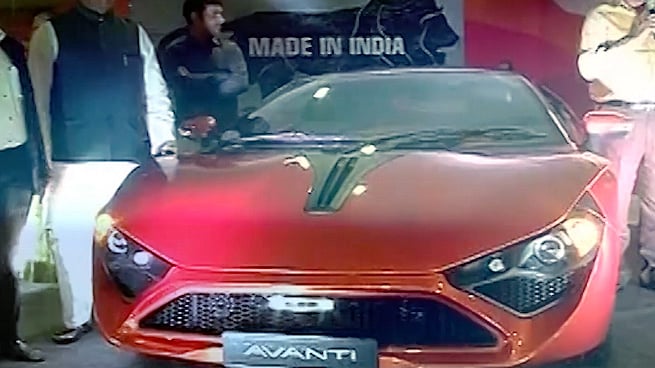 Super sports car DC Avanti was launched in Pune on Wednesday. (Photo: ANI screengrab)