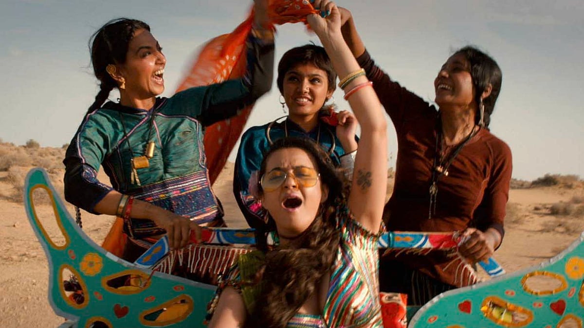 Radhika Apte (left), Surveen Chawla (foreground) and Tannishtha Chatterjee (right) in <i>Parched. </i>(Photo courtesy: TIFF)