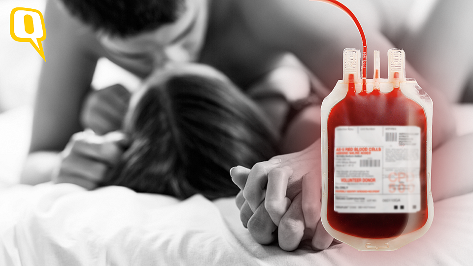 Blood donation in India is horribly skewed across sexist&nbsp;lines. (Image altered by The Quint)