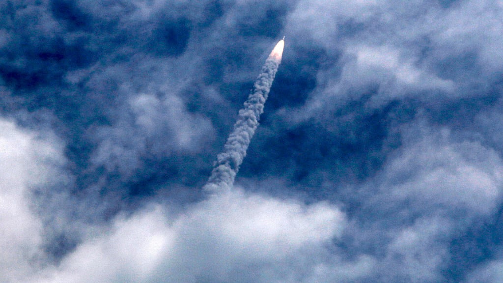 Astrosat, India’s first dedicated space observatory, was launched on Monday morning from the spaceport of Sriharikota in Andhra Pradesh. (Photo: AP)