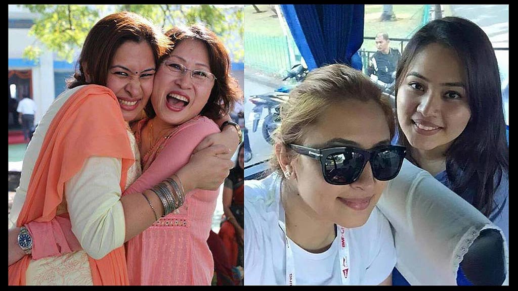 Badminton champion Jwala Gutta’s sister Insi (left) wishes her a very happy birthday.