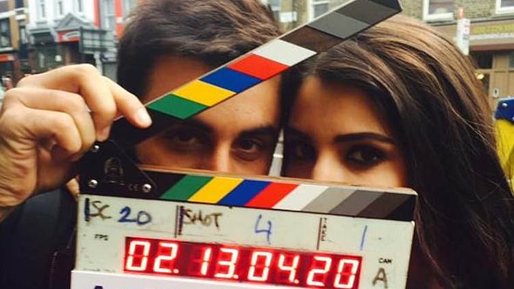 Ranbir Kapoor and Anushka Sharma on the sets of <i>Ae Dil Hai Mushkil</i> (Photo: Twitter/@karanjohar)&nbsp;