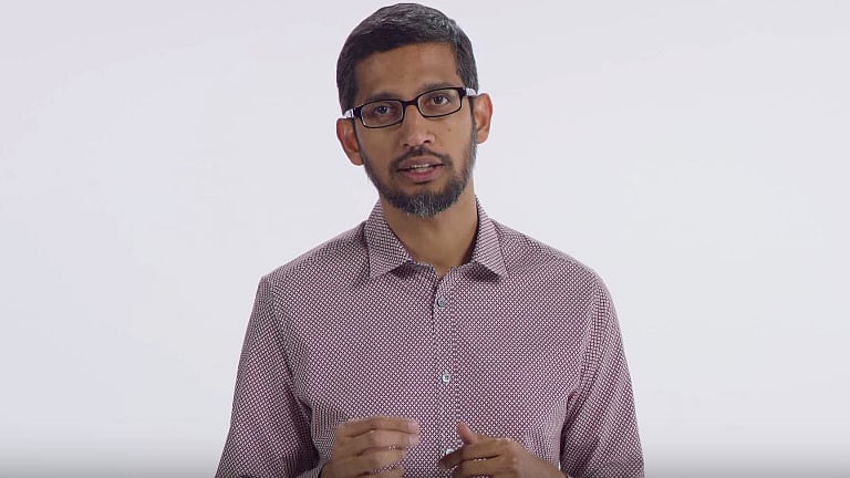 Google CEO Sundar Pichai (Photo Courtesy: <a href="https://www.youtube.com/watch?v=fVwa78onlpk">Google India</a>)