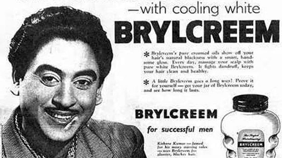 Actor, singer Kishore Kumar endorses Brylcreem in this vintage print ad (Photo: <a href="https://www.pinterest.com/pin/218846863116233143/">www.pinterest.com</a>)