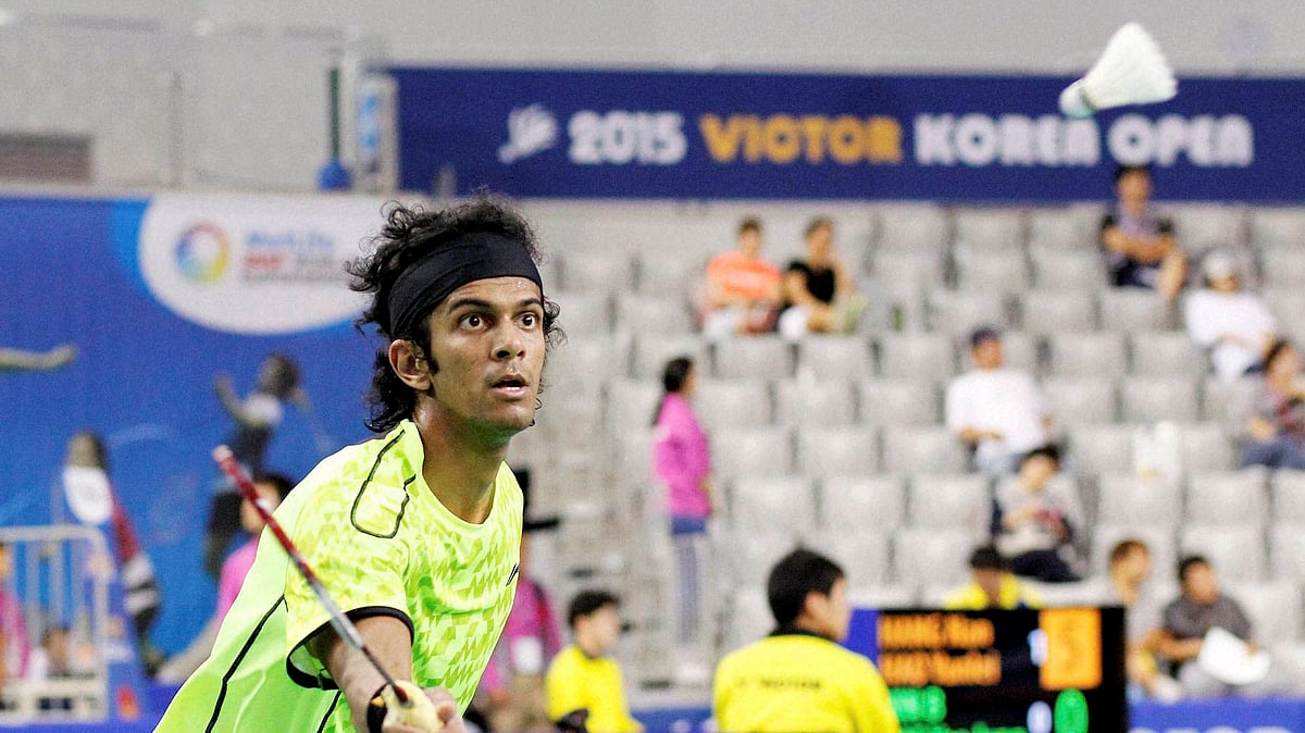 Ajay Jayaram in action during the Korea Open. (Photo: PTI)