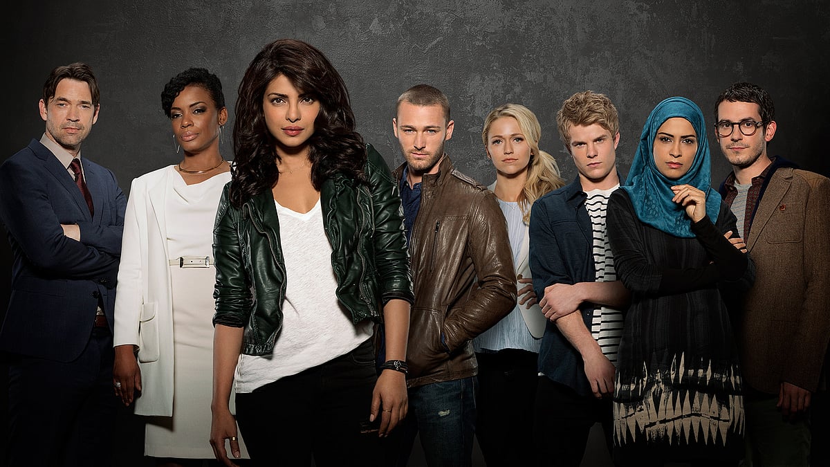  Priyanka Chopra with team <i>Quantico. </i>