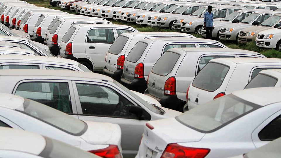 A worker walks at a Maruti Suzuki stockyard in Ahmedabad. Image used for representation.