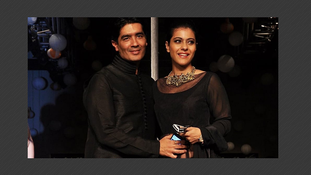 Manish Malhotra and Kajol are apparently having a bit of a tiff (Photo: Twitter/<a href="https://twitter.com/EllaBwood/status/453895287984373760">@EllaBwood</a>)