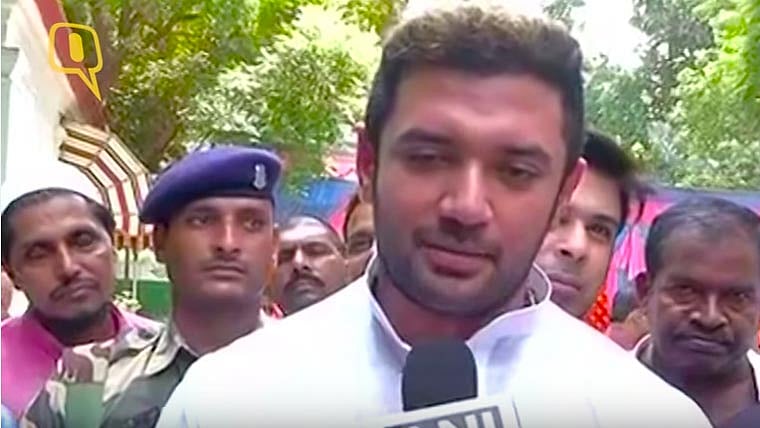 LJP Parliamentary Board Chief Chirag Paswan. (Photo: ANI screengrab)