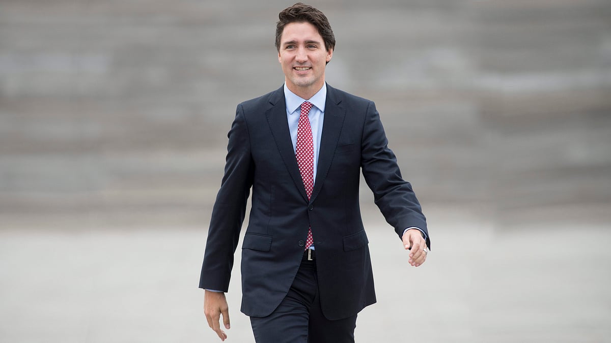 Is Justin Trudeau walking to the Senate or modelling on a ramp? (Photo: AP)