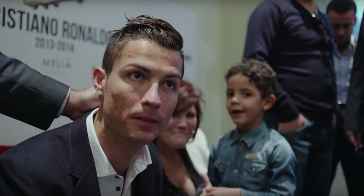 Cristiano Ronaldo in a scene from the Universal Studios documentary based on the soccer superstar. 