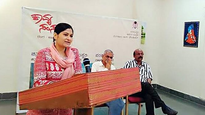 Chetana Thirtahalli, a columnist for a Kannada website. (Photo Courtesy: The News Minute)