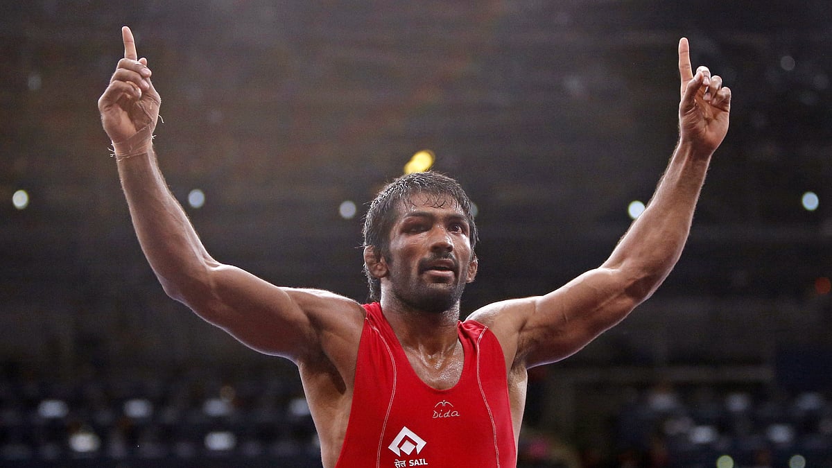 India’s Yogeshwar Dutt celebrates his victory over North Korea’s Jong Myong Ri in the London Olympics in 2012. (Photo: Reuters)