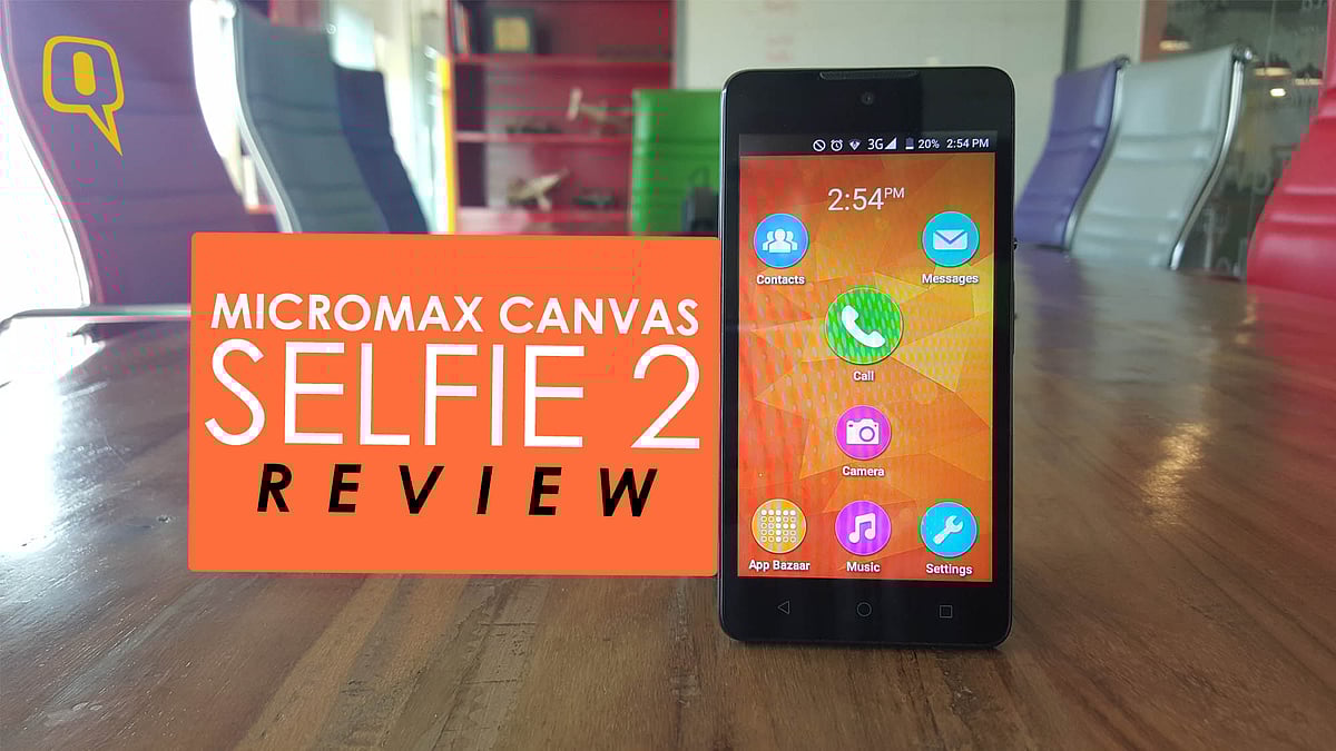 The Micromax Canvas Selfie 2 is an attempt by the Indian brand to cater to budget-conscious consumers. (Photo: <b>The Quint</b>)