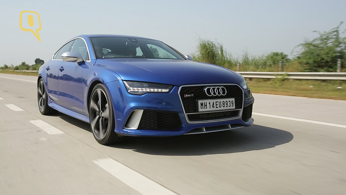 Audi RS7 Sportsback is priced at Rs 1.4 Cr (Ex-Showroom Delhi). (Photo: <b>The Quint</b>)