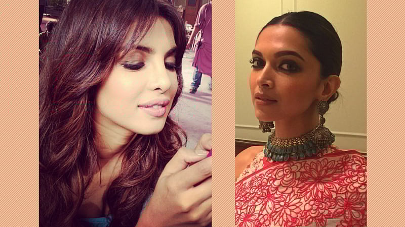 The nude make-up look: Priyanka Chopra, Deepika Padukone (Photos: Instagram)