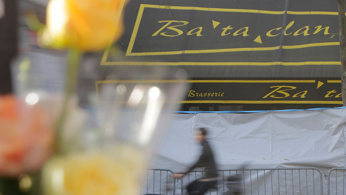 A makeshift memorial next to the Bataclan concert hall in Paris. (Photo: AP)