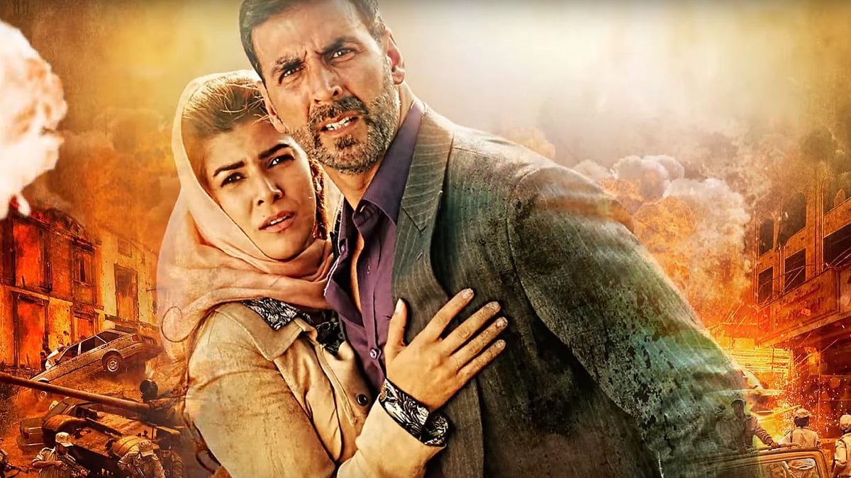 Akshay Kumar and Nimrat Kaur in Airlift. (Photo Courtesy: <a href="https://www.youtube.com/watch?v=vb5xCMbMfZ0">YouTube/T-Series</a>)