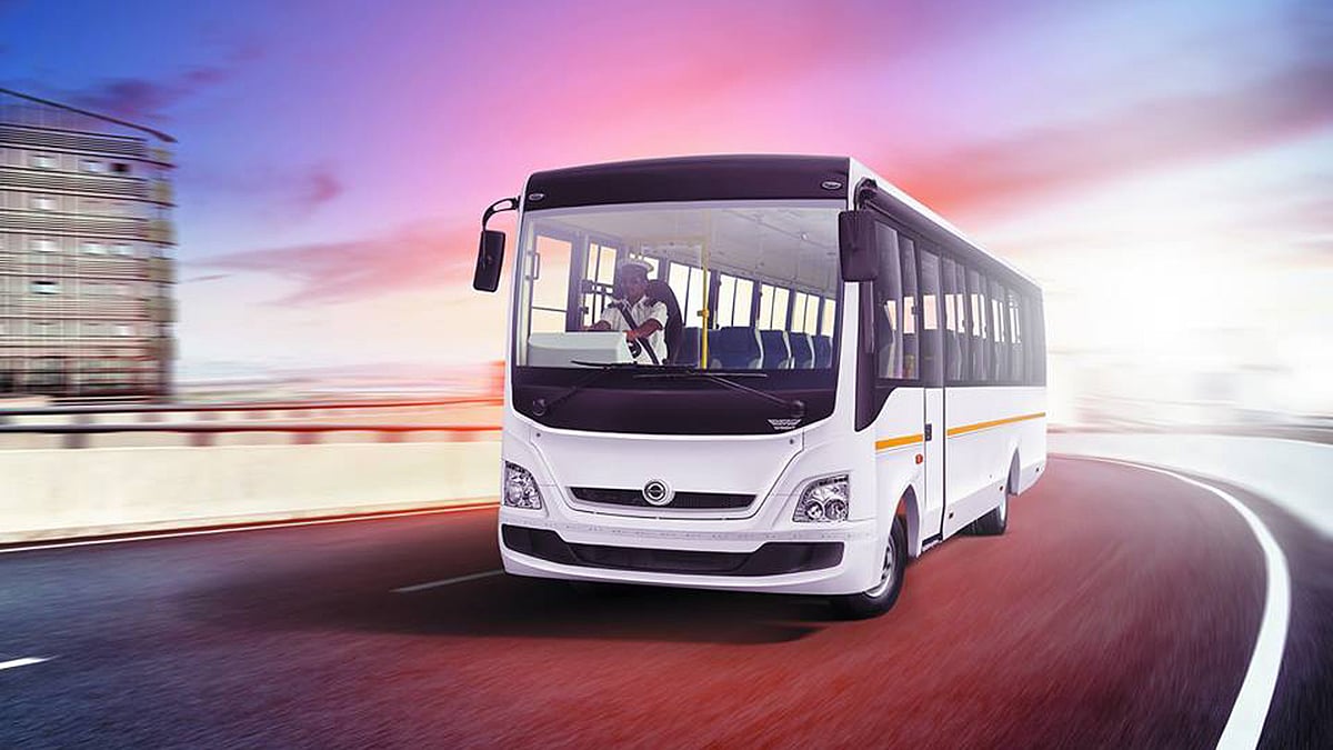 The buses follow a patented ‘Aluminique’ design technology.&nbsp;(Photo Courtesy: <a href="http://bharatbenz.com/buses/">BharatBenz</a>)