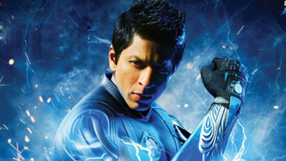 Shah Rukh’s Ra.One poster.&nbsp;