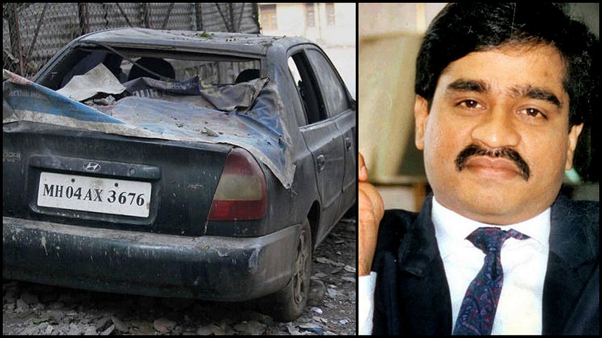 Dawood’s car (left), file picture of Dawood Ibrahim (right). (Photo: PTI)