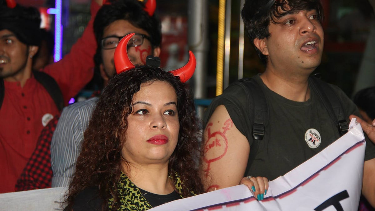 Suzette Jordan, the Park Street gangrape survivor, protesting against gender injustice.(Photo: Facebook/<a href="https://www.facebook.com/mynameissuzettejordan/photos/pb.652808791451691.-2207520000.1449741188./665006366898600/?type=3&amp;theater">Suzette Jordan</a>)