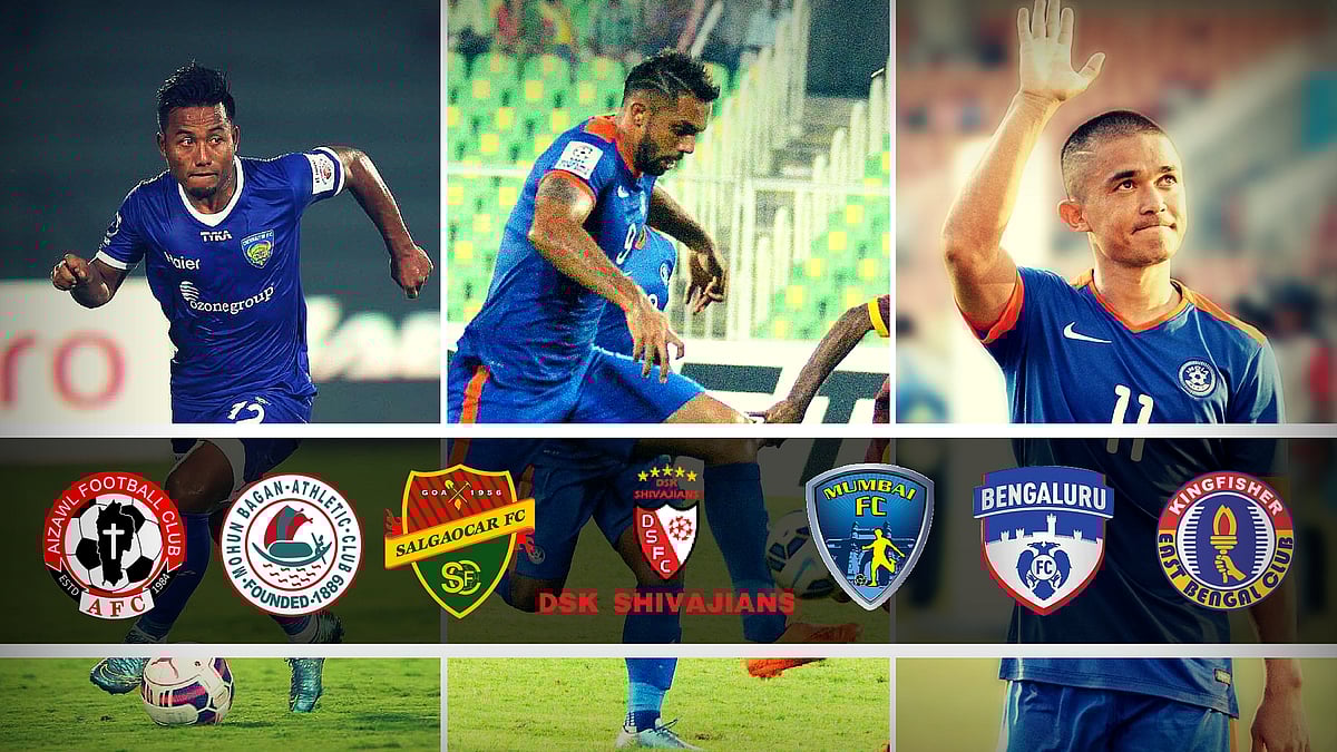 Jeje Lalpekhlua (left), Robin Singh (centre) and Sunil Chhetri (right). (Photo Courtesy: <a href="https://www.facebook.com/jejelalpekhlua.jejelalpekhlua/?fref=ts">Jeje Lalpekhlua Facebook</a>/PTI/ 