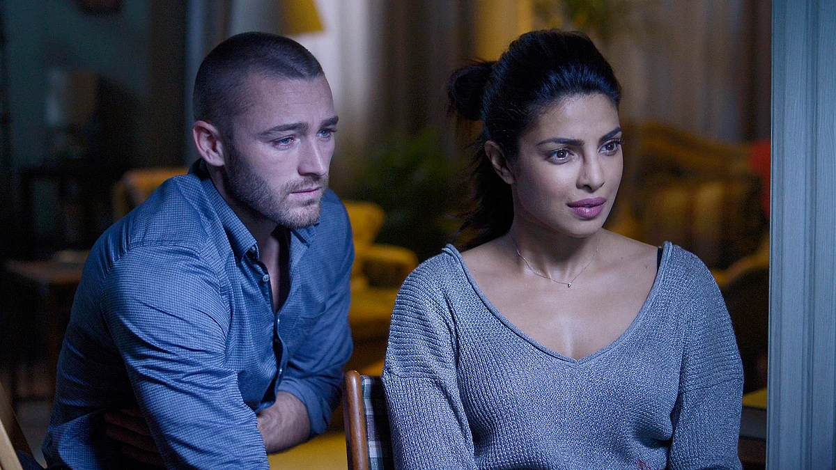  Jake McLaughlin and Priyanka Chopra in a still from <i>Quantico</i>. (Photo Courtesy: ABC/Phillippe Bosse)