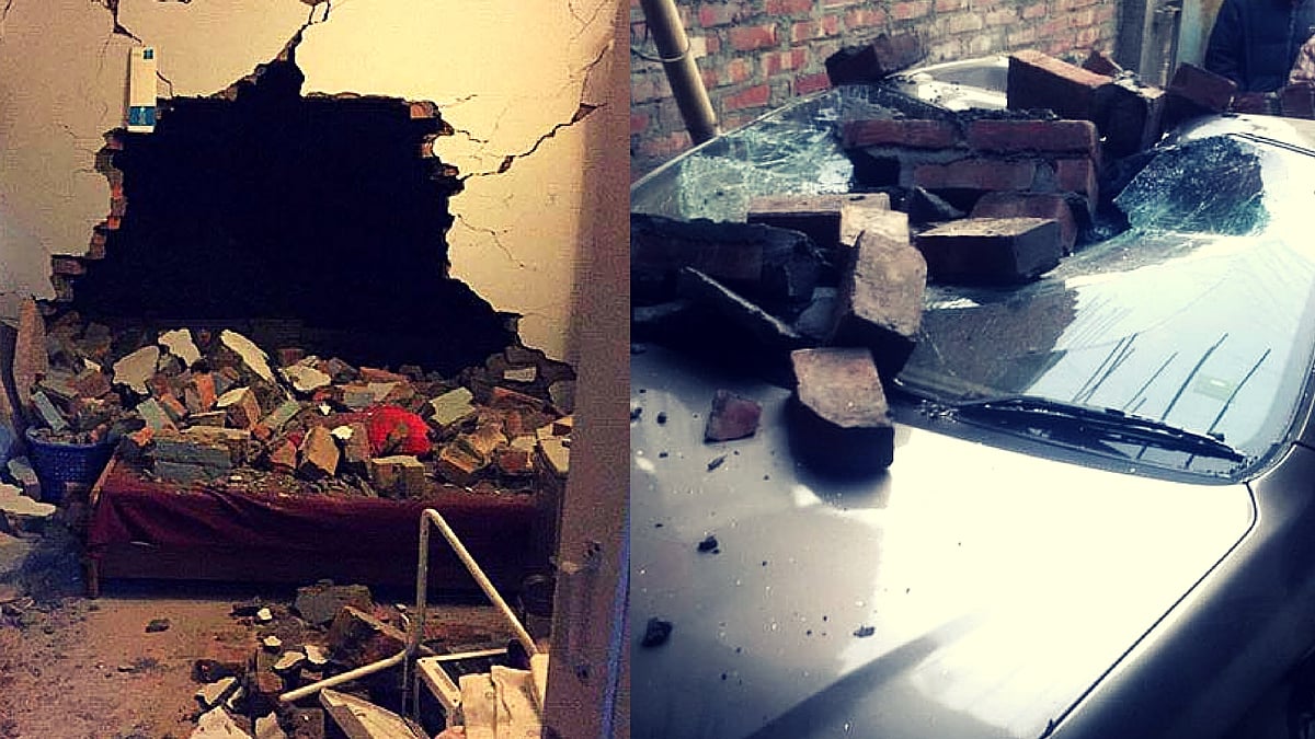 A 6.7 magnitude earthquake shook Manipur on early hours of Monday. (Photo collage: <b>The Quint</b>)