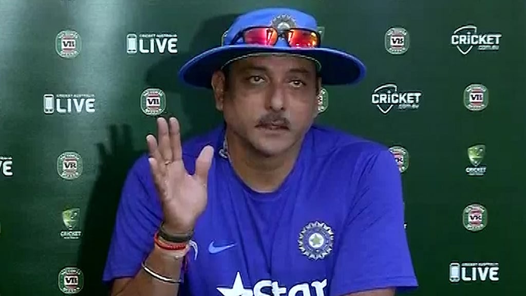 Ravi Shastri attends the press conference ahead of the 4th ODI between India and Australia at Canberra. (Photo: ANI)