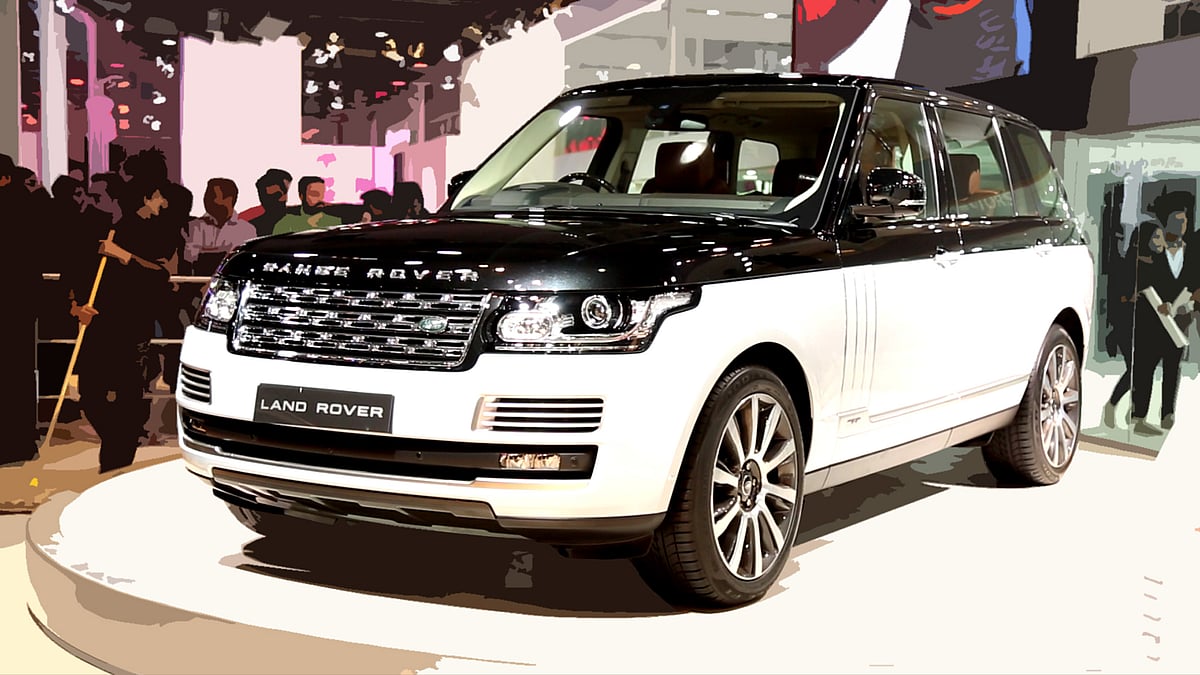 Range Rover SVAutobiography at Delhi Auto Expo 2016. (Photo: <b>The Quint</b>)