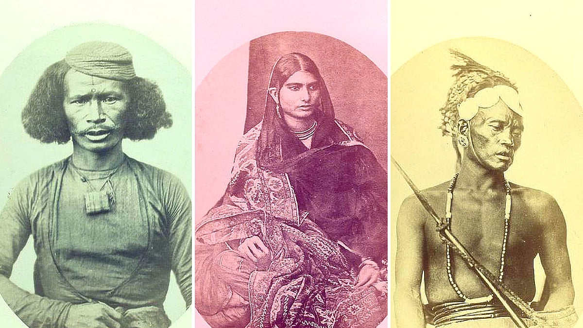 Goorungs or the Military Tribe, Diljan the Bazar Woman and Rengma Nagas the Marauding Hill Tribe (Photos: NYPL/Treated by <b>The Quint</b>)