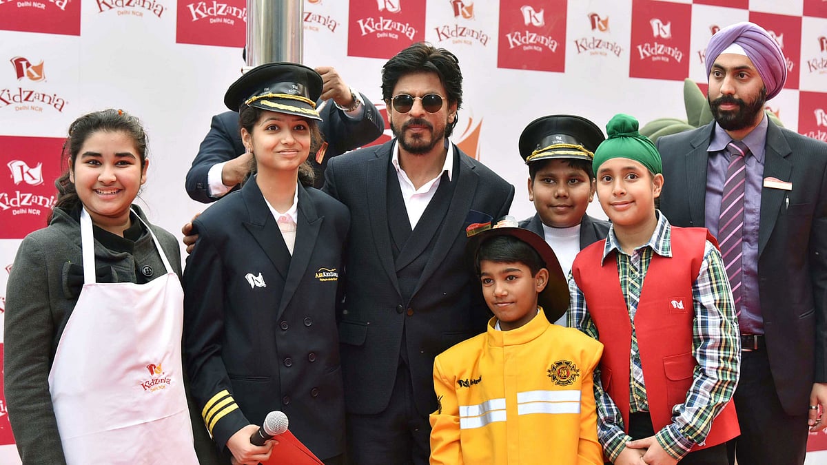 Shah Rukh Khan at the launch of an edutainment theme park in Noida (Photo: Yogen Shah)