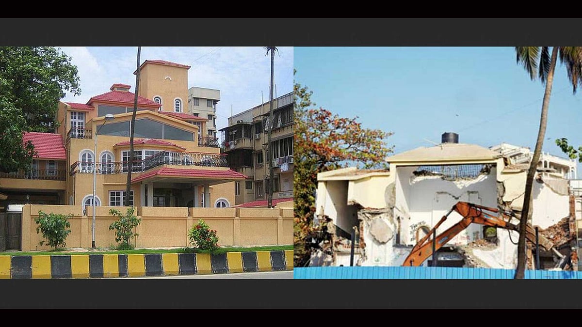 Rajesh Khanna’s <i>Aashirwad, </i>then and now (Photos courtesy: Twitter)