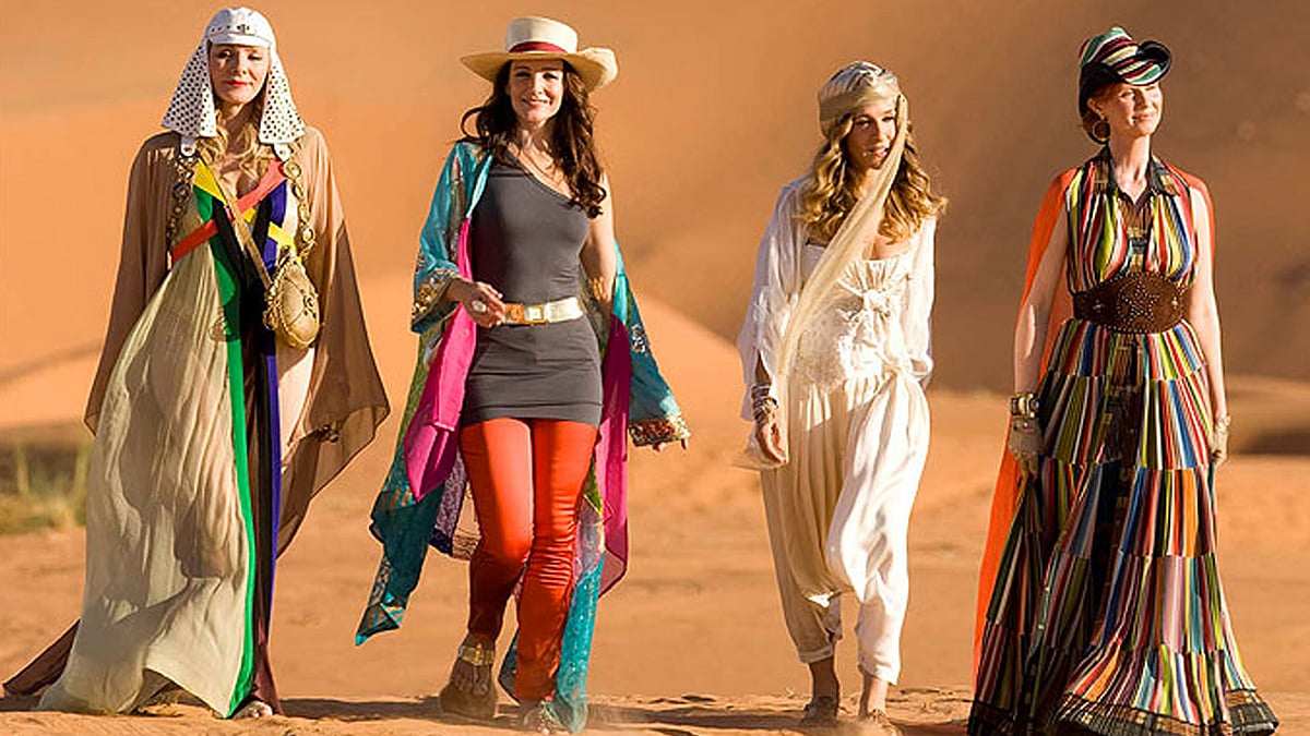 <i>Sex and the City 2</i> was a movie shot almost entirely in Abu Dhabi. (Poster of the movie)
