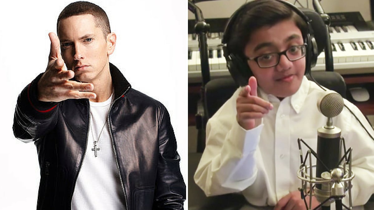 Eminem and Purhythm. (Photo Courtesy: Eminem’s <a href="https://www.facebook.com/eminem/photos_stream">Facebook</a>/YouTube Screengrab)