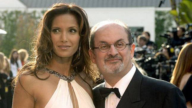 Padma Lakshmi along with husband Salman Rushdie (Photo Courtesy: Reuters)&nbsp;
