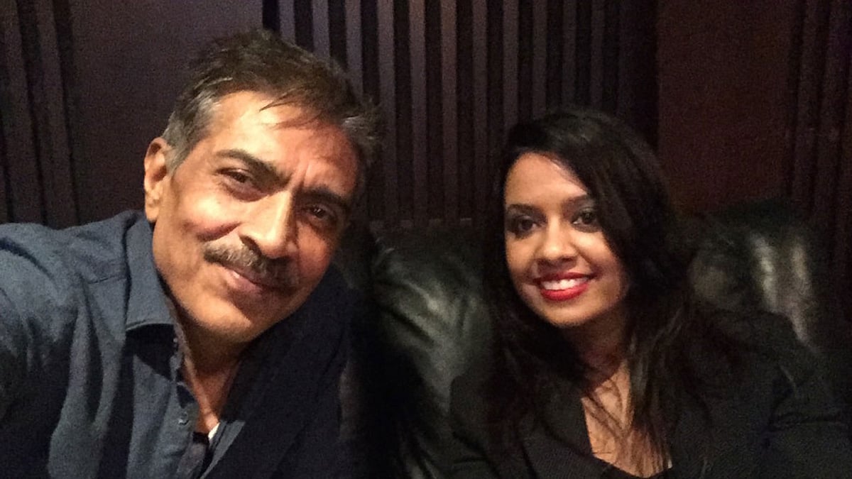 Prakash Jha and Amruta Fadnavis (Photo: Twitter/@PrakashJha)